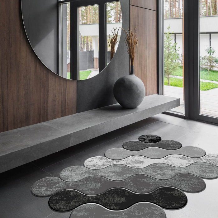 Conceptum Wookece292 Alfombra 80 x 50 cm Blanco, Gris y Negro Conceptum Wookece292 Alfombra 80 x 50 cm Blanco, Gris y Negro